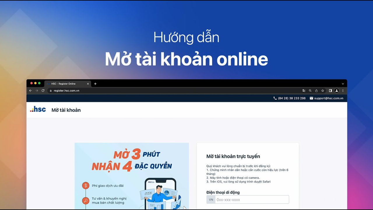 cách mở tài khoản chứng khoán online