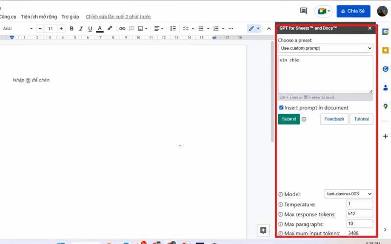 tich hop chatgpt vao google docs 7