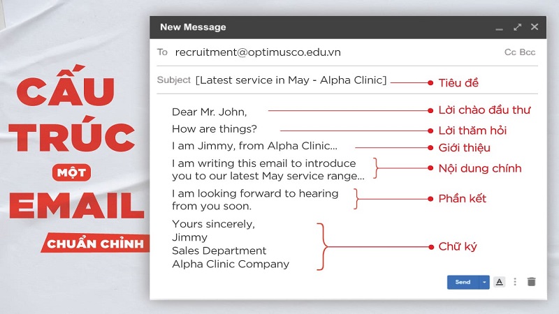 cách viết email bằng tiếng Anh chuyên nghiệp