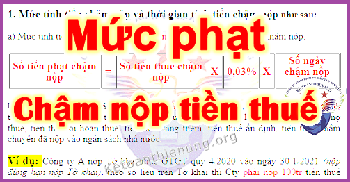 muc phat cham nop tien thue