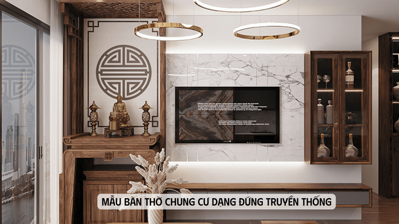 bàn thờ đứng chung cư