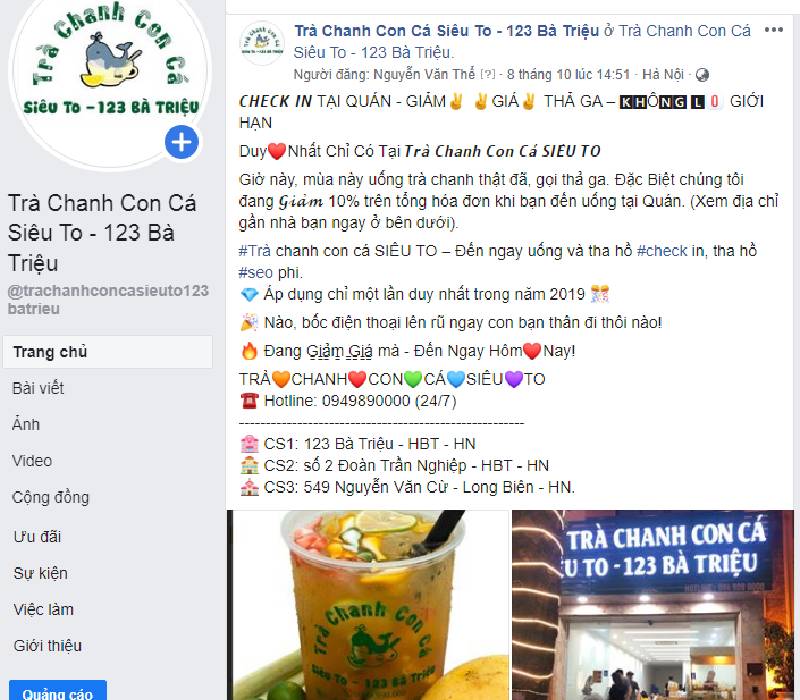 cách quảng cáo trà sữa trên facebook