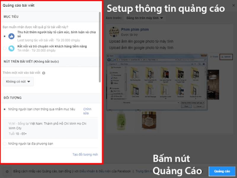 quảng cáo album facebook