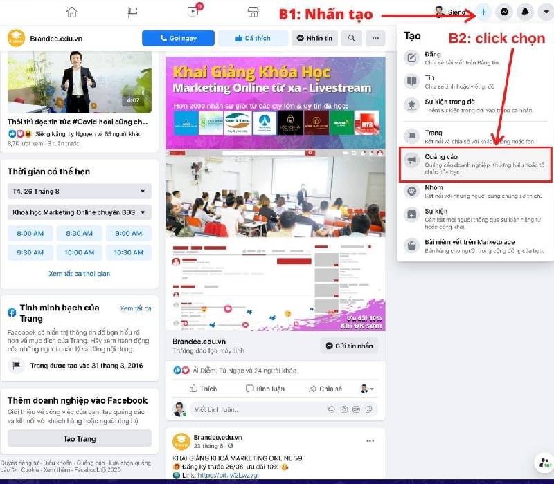 chạy quảng cáo Claim offer Facebook