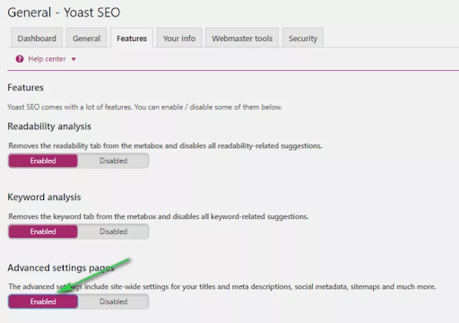 Sử dụng Yoast SEO để xác thực website