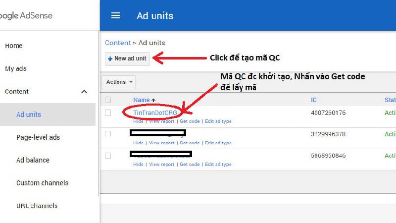 Cách đặt quảng cáo google adsense trên blogger