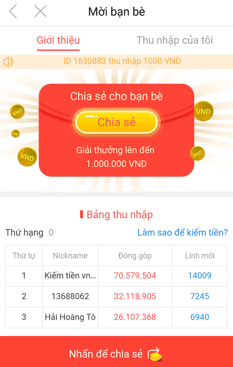 Cách hình thức kiếm tiền bằng app VN Ngày Nay