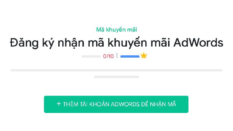 cách lấy mã khuyến mãi google adwords