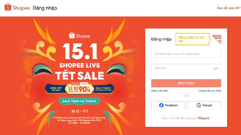 Quảng cáo shopee trên facebook