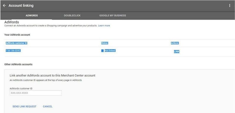 Liên kết tài khoản với User Google Adwords