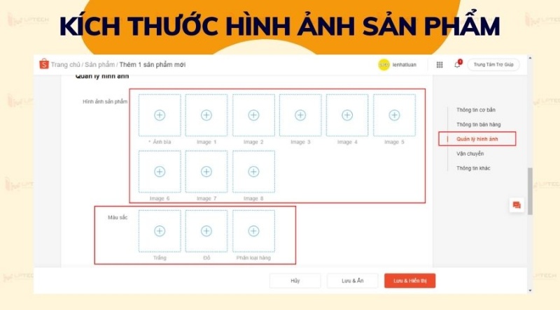 Kích thước ảnh chuẩn SEO Shopee