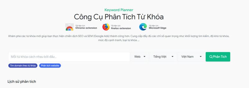 Sử dụng công cụ Keyword Planner kiểm tra giá từ khóa