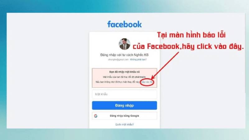 Sử dụng mật khẩu cũ để mở khoá FB Ads bị mất cắp 