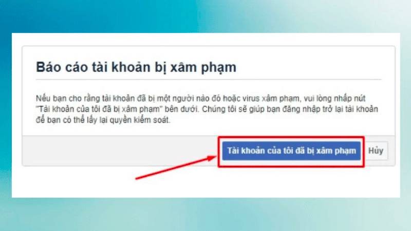 Lấy lại tài khoản bằng cách báo cáo tài khoản đó bị xâm nhập.