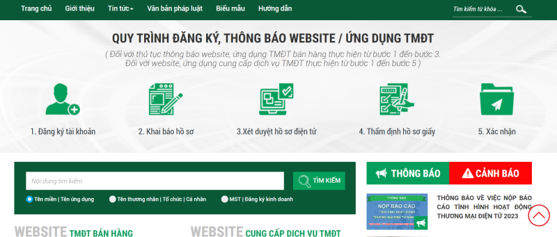 Hướng dẫn cách đăng ký website thương mại điện tử