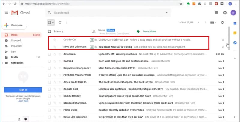 Cách hoạt động của quảng cáo Gmail