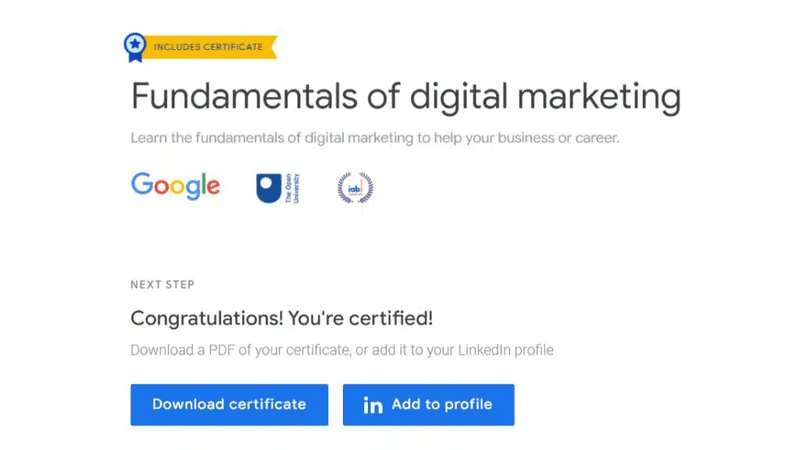 Fundamentals of Digital Marketing