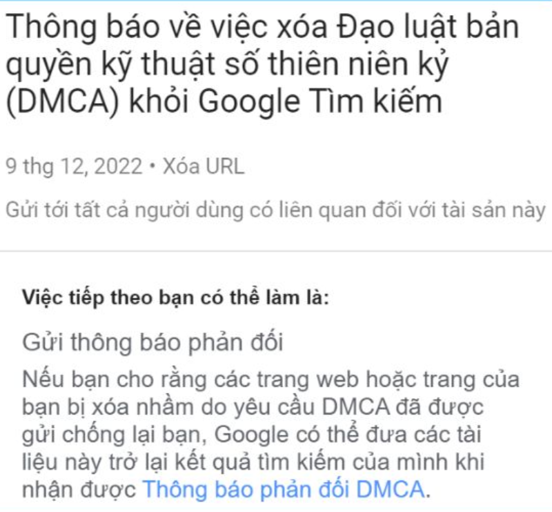 Hướng dẫn kháng cáo DMCA 