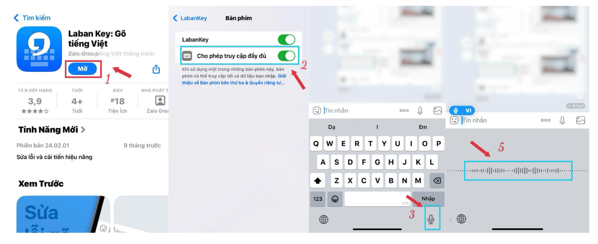 Nhắn tin bằng giọng nói qua ứng dụng Laban Key