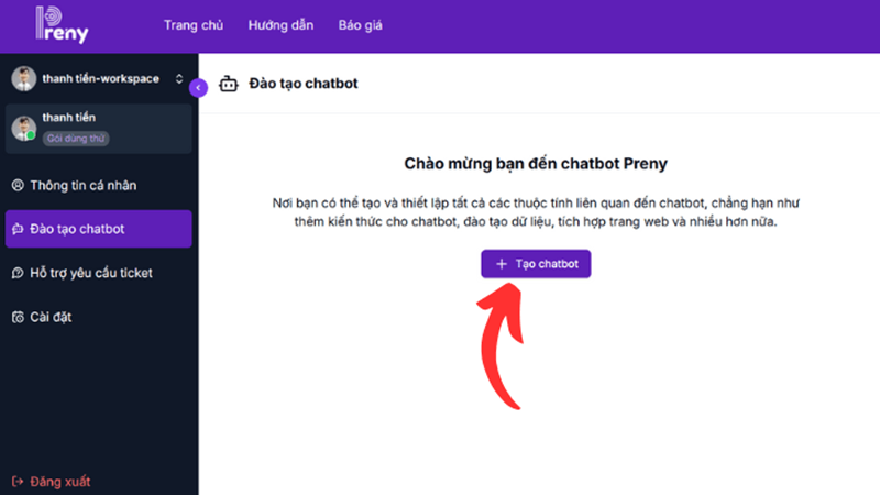 Cách tạo chatbot Zalo với Preny